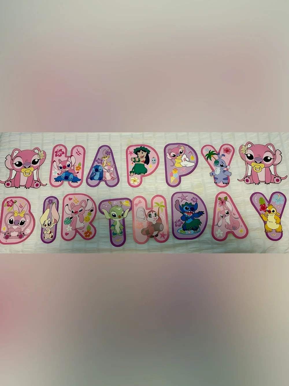 Stitch birthday party decorations.